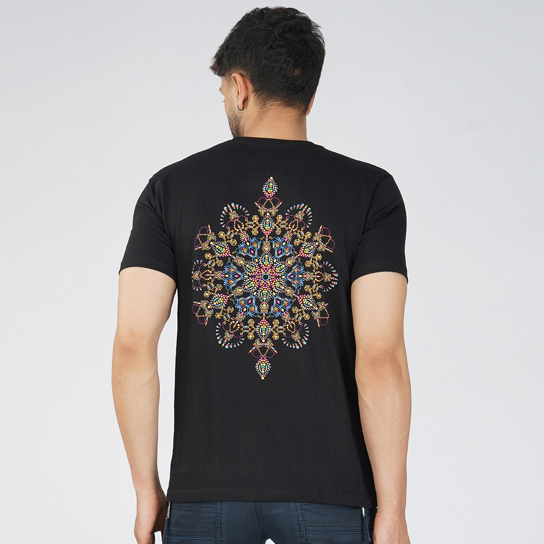 Puristisch UV-lichtreactief T-shirt met ronde hals