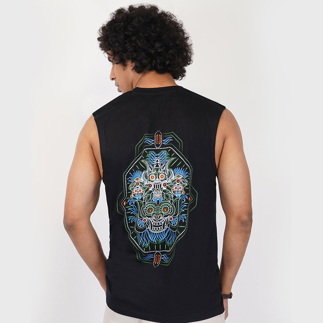 Shaman Mask UV Reactive & Glow in the Dark Cut Sleeve