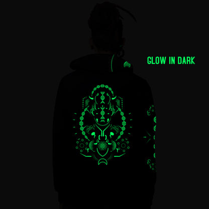 DMT Demon 0.1 Glow In The Dark katoenen hoodie