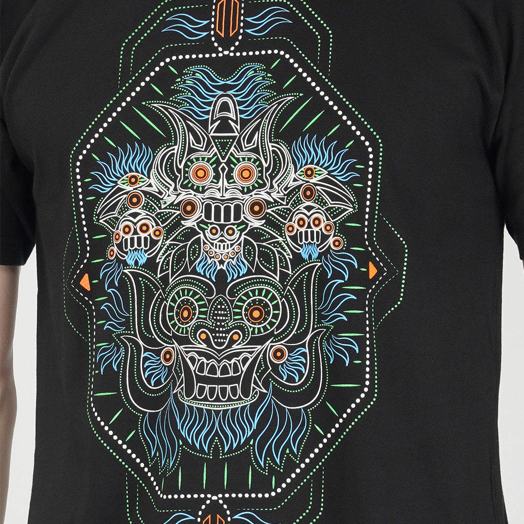 Shaman Mask Réactif UV &amp; Glow in the Dark T-Shirt