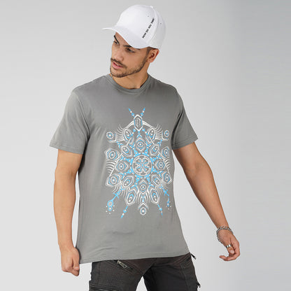 Ultra Tribe Officiel Gris UV Reactive Plus Glow in Dark T-Shirt
