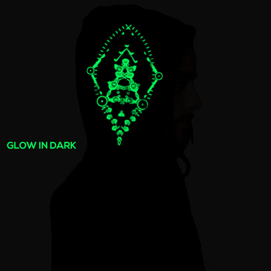 Unity of Spirit katoenen hoodie UV Plus Glow In Dark