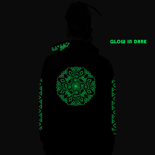 Serpent Glow In The Dark katoenen hoodie