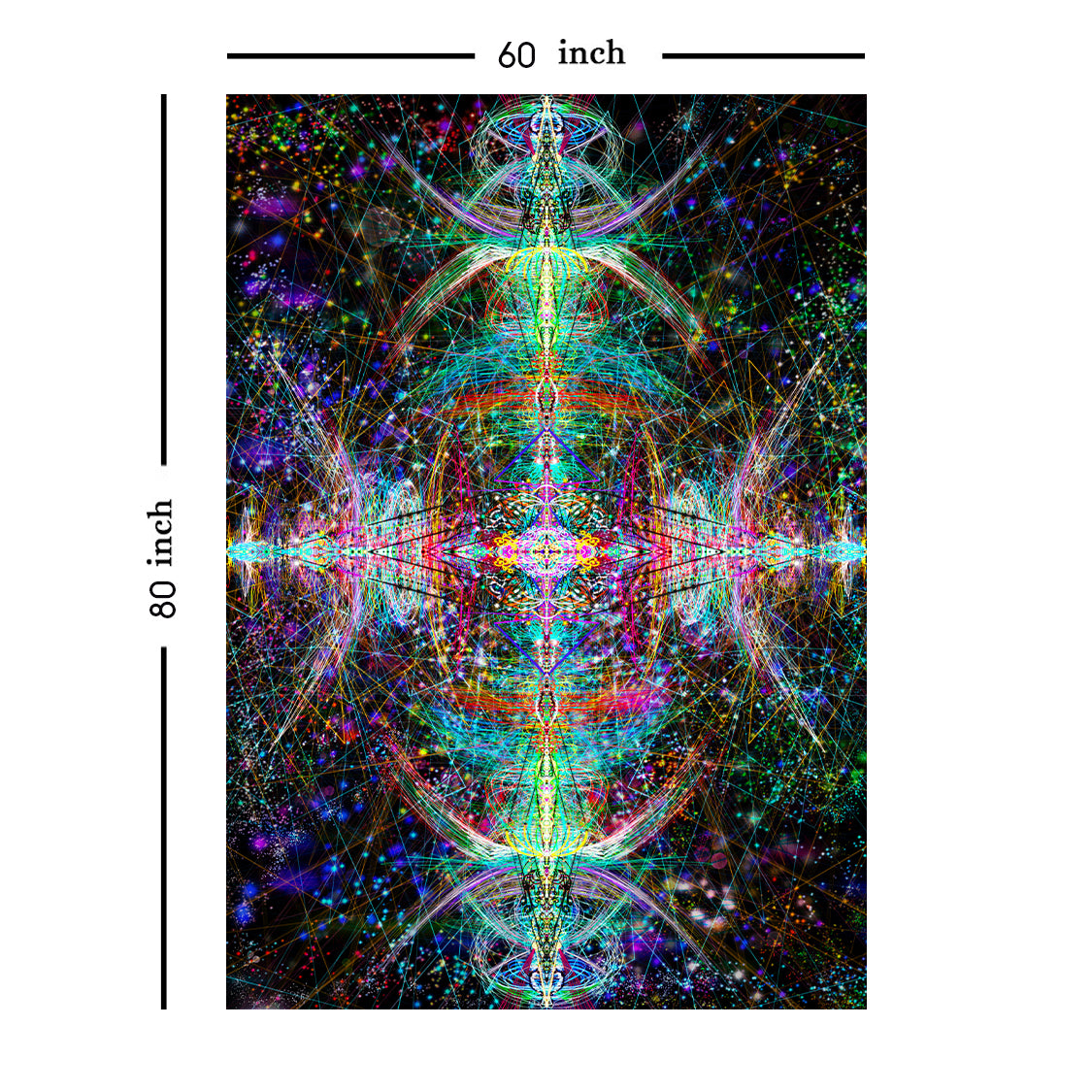 Solstice wandtapijt (veelkleurig, 150 x 200 cm)